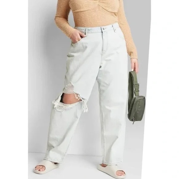 Women's High-Rise 90s Relaxed Straight Jeans - Wild Fable Size 12/30”-NWT - Picture 9 of 9